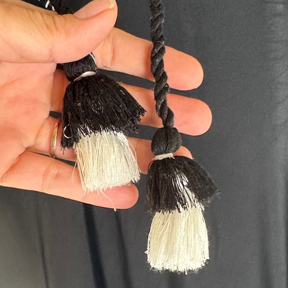 Cabana life Black Hooded swim cover up with Tassel Trim - Picture 4 of 10